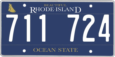 RI license plate 711724