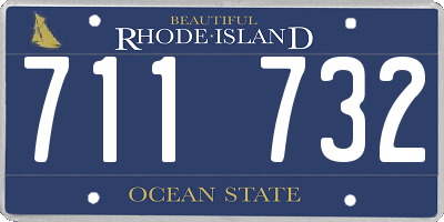 RI license plate 711732