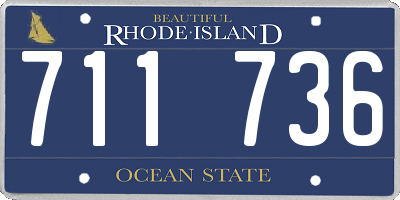RI license plate 711736