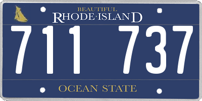 RI license plate 711737
