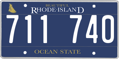 RI license plate 711740