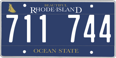 RI license plate 711744
