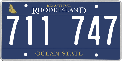 RI license plate 711747