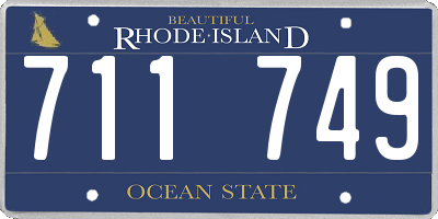 RI license plate 711749