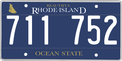RI license plate 711752