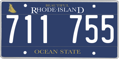 RI license plate 711755