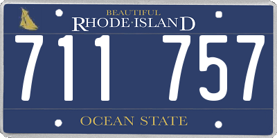 RI license plate 711757