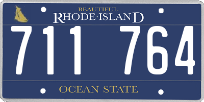 RI license plate 711764