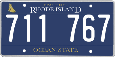 RI license plate 711767