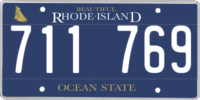 RI license plate 711769
