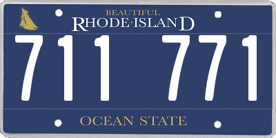 RI license plate 711771