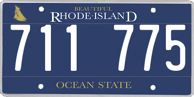 RI license plate 711775