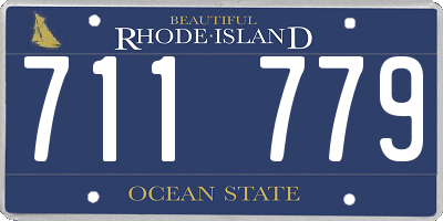 RI license plate 711779