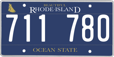 RI license plate 711780
