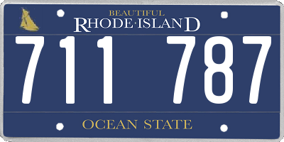 RI license plate 711787