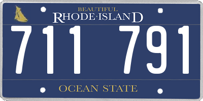 RI license plate 711791