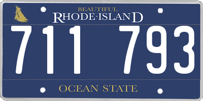 RI license plate 711793