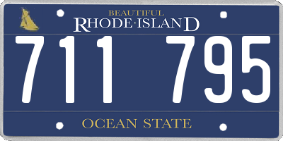 RI license plate 711795
