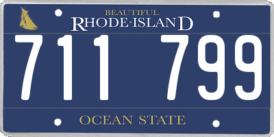 RI license plate 711799