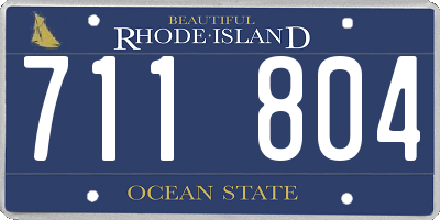RI license plate 711804