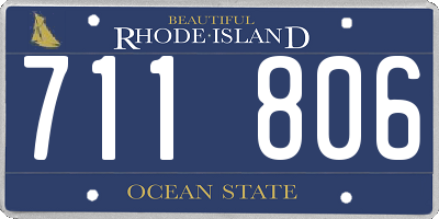 RI license plate 711806