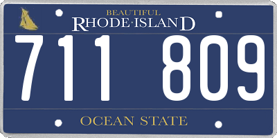 RI license plate 711809