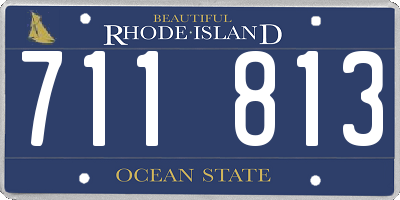 RI license plate 711813