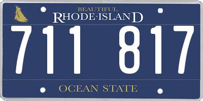 RI license plate 711817