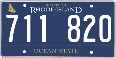RI license plate 711820