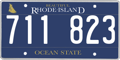 RI license plate 711823