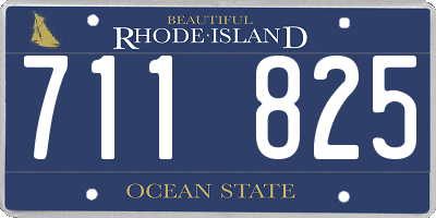 RI license plate 711825