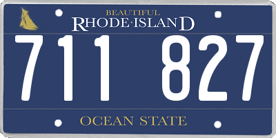 RI license plate 711827