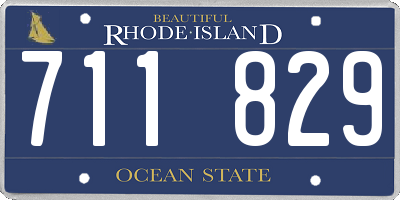 RI license plate 711829
