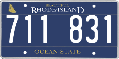 RI license plate 711831