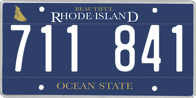 RI license plate 711841