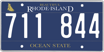 RI license plate 711844