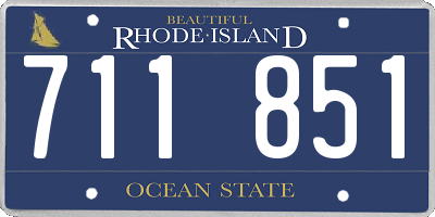 RI license plate 711851