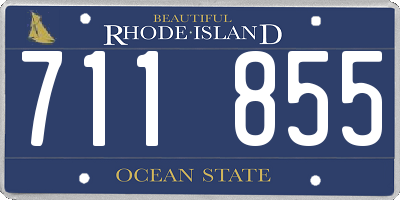 RI license plate 711855