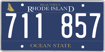 RI license plate 711857
