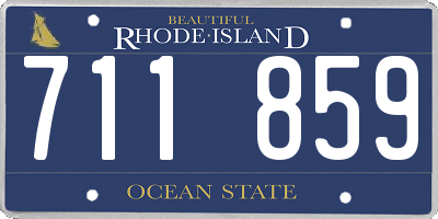 RI license plate 711859