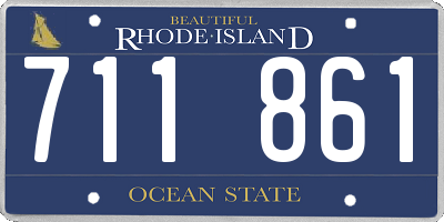 RI license plate 711861