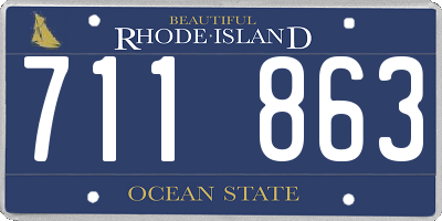 RI license plate 711863