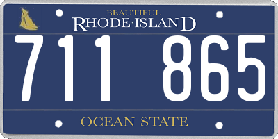 RI license plate 711865
