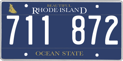 RI license plate 711872