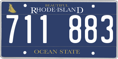 RI license plate 711883