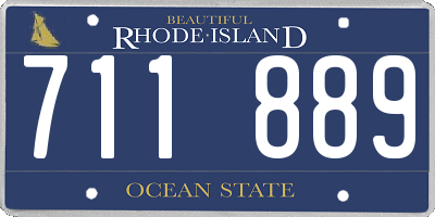 RI license plate 711889