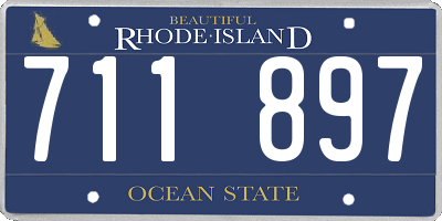 RI license plate 711897