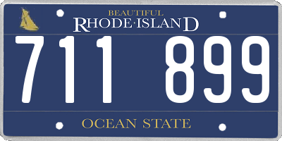 RI license plate 711899