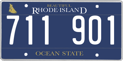 RI license plate 711901