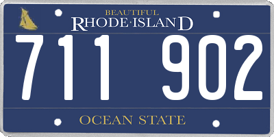 RI license plate 711902